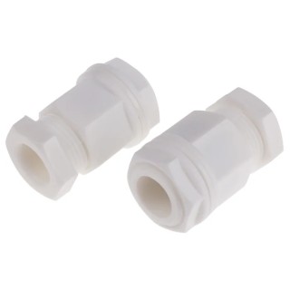 RS PRO White Plastic Cable Gland M20 Thread 8 mm Min., 13 mm Max., IP55 127-401