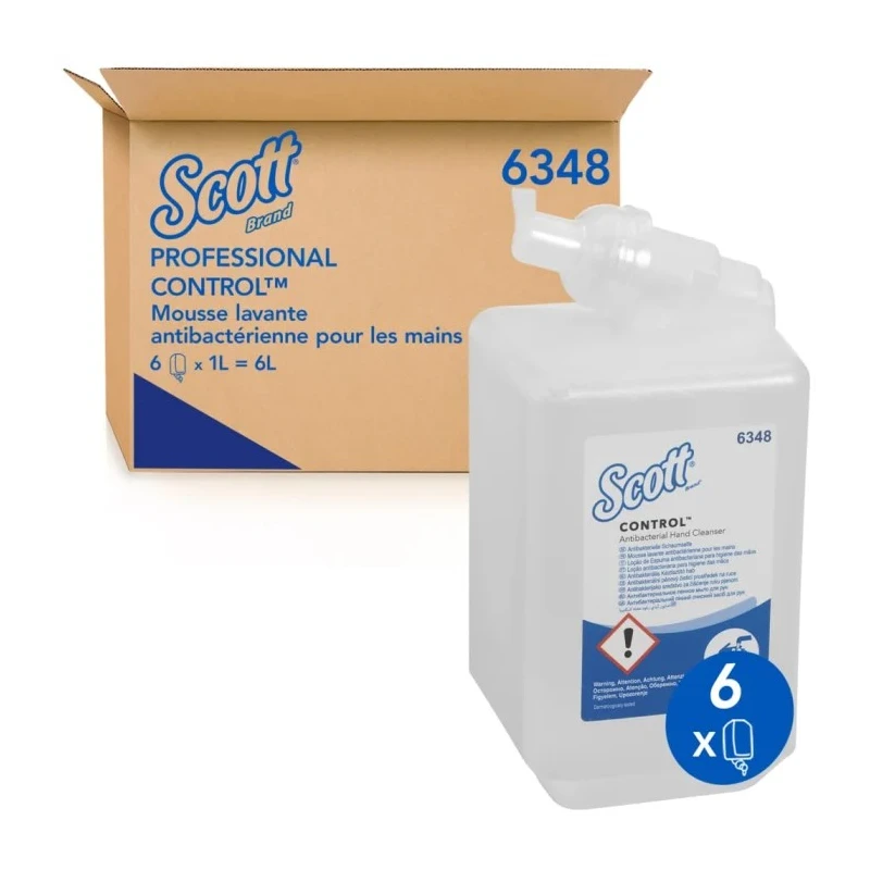 SCOTT Unscented Hand Cleaner & Soap Anti-Bacterial Foam 1 L Cassette 6348