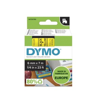 Dymo Black on Yellow Label Printer Tape 6 mm Width 7 m Length S0720790