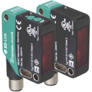 Pepperl + Fuchs Through Beam Photoelectric Sensor, Block Style, 25 m Detection Range, NPN/PNP Output OBE25M-R200-S2EP-IO-V1