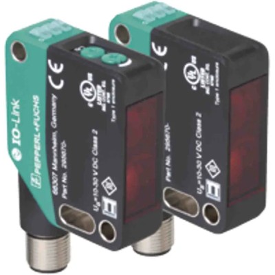 Pepperl + Fuchs Through Beam Photoelectric Sensor, Block Style, 25 m Detection Range, NPN/PNP Output OBE25M-R200-S2EP-IO-V1