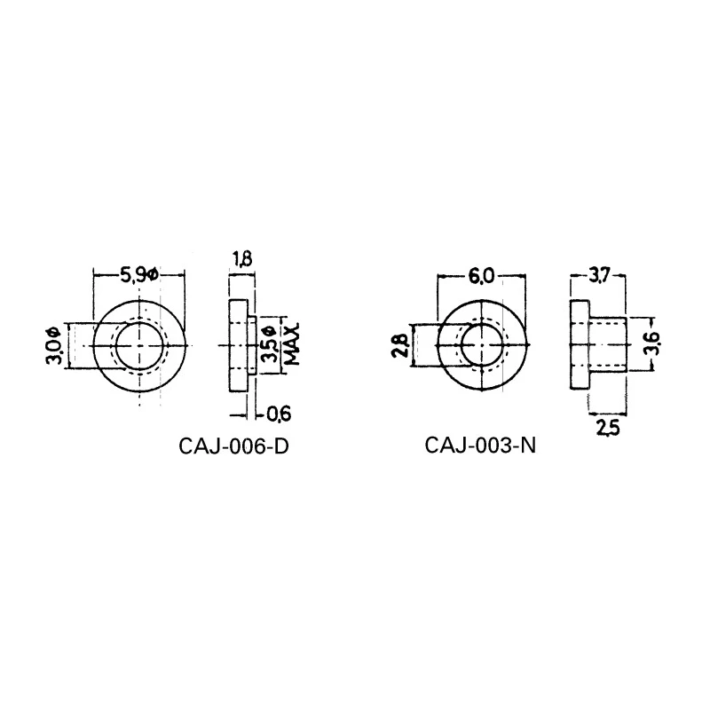 Silfox Polyoxymethylene Screw Insulator 0.6 mm CAJ006D