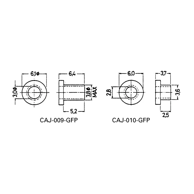 Silfox Polyoxymethylene Screw Insulator 2.5 mm CAJ010GFP
