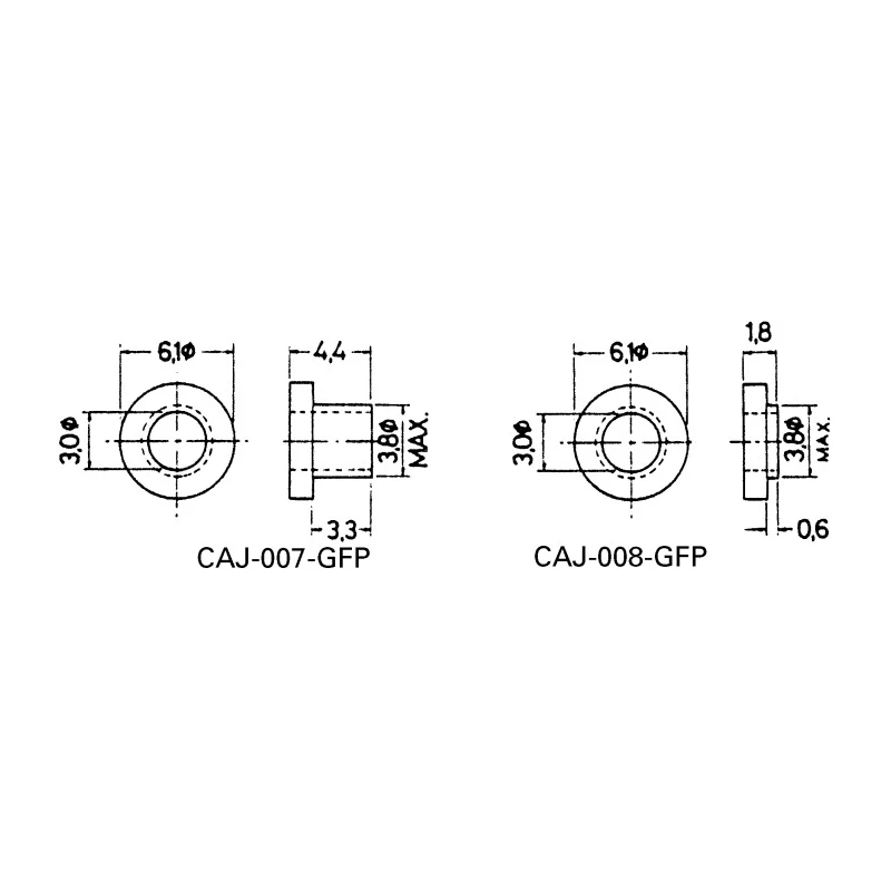 Silfox Polyoxymethylene Screw Insulator 3.3 mm CAJ007GFP