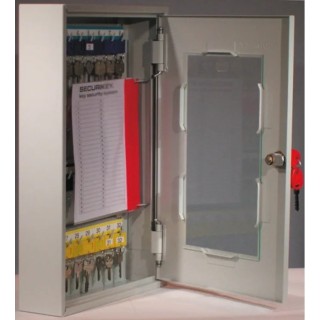 Securikey Grey Steel Wall Mount Key Cabinet 32 Hook Capacity KG032