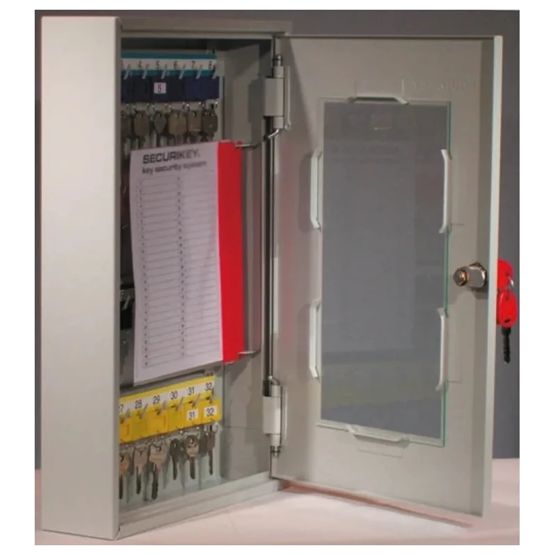 Securikey Grey Steel Wall Mount Key Cabinet 32 Hook Capacity KG032