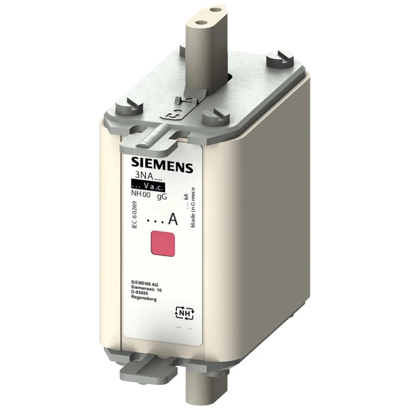 Siemens 125A High Rupturing Capacity Centred Tag Fuse NH00 500V AC 