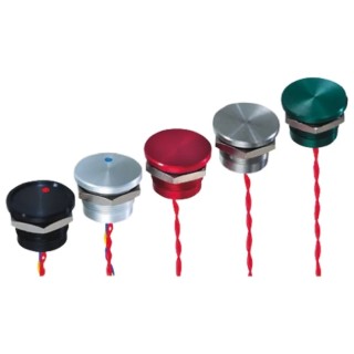 APEM Illuminated Piezo Switch NO IP68 Wire 22 mm Panel Cutout 200mA 24V DC/AC 75°C -40°C 