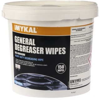 Mykal Industries Fast Drying Liquid Degreaser Wipes Tub 150 Wipes 0003GENDEGREASER