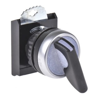 BACO BACO Series 2 Position Illuminated Selector Switch Head, 22 mm Cutout, Black Handle, IP67 L21KV30