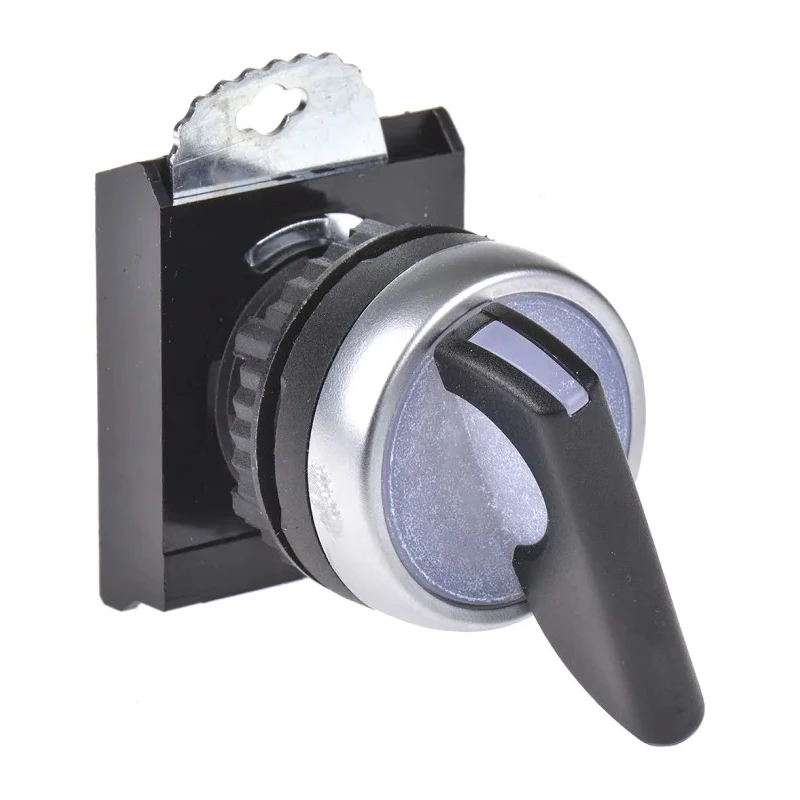 BACO BACO Series 2 Position Illuminated Selector Switch Head, 22 mm Cutout, Black Handle, IP67 L21KV30