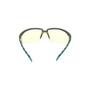 3M Safety Glasses with Amber Polycarbonate Lens, Anti-Scratch and Anti-Fog Coating, Plastic Half Frame S2003SGAF-BGR