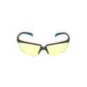 3M Safety Glasses with Amber Polycarbonate Lens, Anti-Scratch and Anti-Fog Coating, Plastic Half Frame S2003SGAF-BGR