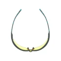 3M Safety Glasses with Amber Polycarbonate Lens, Anti-Scratch and Anti-Fog Coating, Plastic Half Frame S2003SGAF-BGR