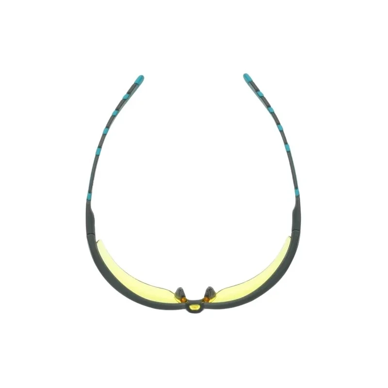 3M Safety Glasses with Amber Polycarbonate Lens, Anti-Scratch and Anti-Fog Coating, Plastic Half Frame S2003SGAF-BGR