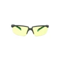 3M Safety Glasses with Amber Polycarbonate Lens, Anti-Scratch and Anti-Fog Coating, Plastic Half Frame S2003SGAF-BGR