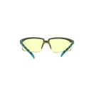 3M Safety Glasses with Amber Polycarbonate Lens, Anti-Scratch and Anti-Fog Coating, Plastic Half Frame S2003SGAF-BGR