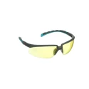 3M Safety Glasses with Amber Polycarbonate Lens, Anti-Scratch and Anti-Fog Coating, Plastic Half Frame S2003SGAF-BGR