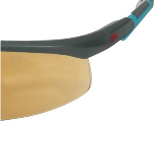 3M 2000 Series Safety Glasses with Brown Polycarbonate Lens, Blue Grey Half Frame, Anti-Fog and Anti-Scratch S2005SGAF-BGR