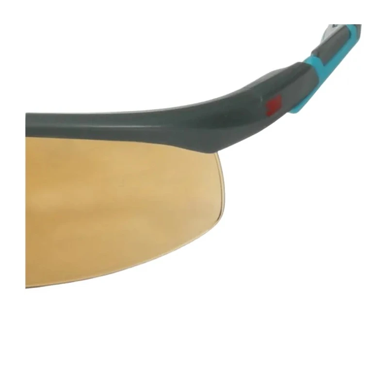 3M 2000 Series Safety Glasses with Brown Polycarbonate Lens, Blue Grey Half Frame, Anti-Fog and Anti-Scratch S2005SGAF-BGR