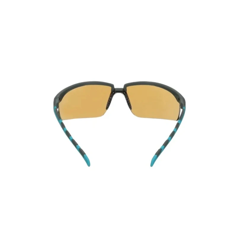 3M 2000 Series Safety Glasses with Brown Polycarbonate Lens, Blue Grey Half Frame, Anti-Fog and Anti-Scratch S2005SGAF-BGR