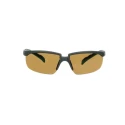 3M 2000 Series Safety Glasses with Brown Polycarbonate Lens, Blue Grey Half Frame, Anti-Fog and Anti-Scratch S2005SGAF-BGR
