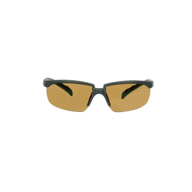 3M 2000 Series Safety Glasses with Brown Polycarbonate Lens, Blue Grey Half Frame, Anti-Fog and Anti-Scratch S2005SGAF-BGR