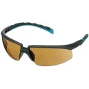 3M 2000 Series Safety Glasses with Brown Polycarbonate Lens, Blue Grey Half Frame, Anti-Fog and Anti-Scratch S2005SGAF-BGR