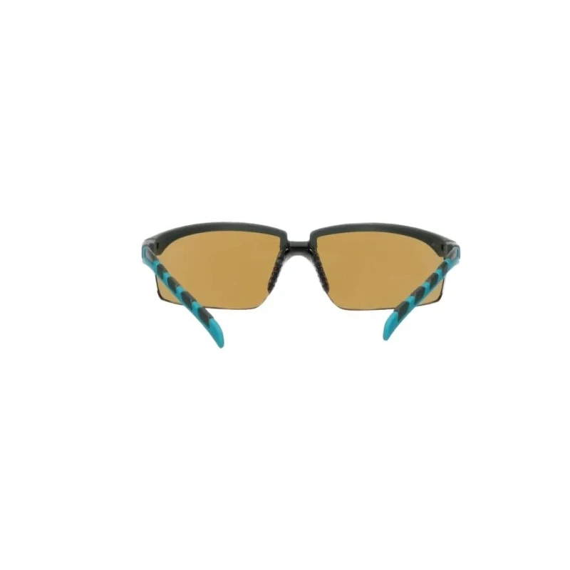 3M 2000 Series Safety Glasses with Brown Polycarbonate Lens, Blue Grey Half Frame, Anti-Fog and Anti-Scratch S2005SGAF-BGR