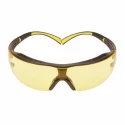 3M SecureFit Safety Glasses with Anti-Fog Coating, Anti-Scratch Polycarbonate Amber Lens, Plastic Frame SF403XSGAF-YEL