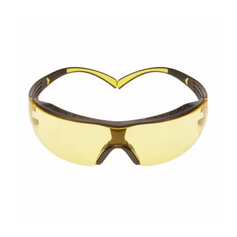 3M SecureFit Safety Glasses with Anti-Fog Coating, Anti-Scratch Polycarbonate Amber Lens, Plastic Frame SF403XSGAF-YEL