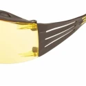 3M SecureFit Safety Glasses with Anti-Fog Coating, Anti-Scratch Polycarbonate Amber Lens, Plastic Frame SF403XSGAF-YEL