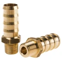 Legris Pneumatic Brass Pipe Fitting Threaded Adapter Male BSPT 1/4 in to Male 0123 13 13