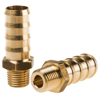 Legris Pneumatic Brass Pipe Fitting Threaded Adapter Male BSPT 1/4 in to Male 0123 13 13