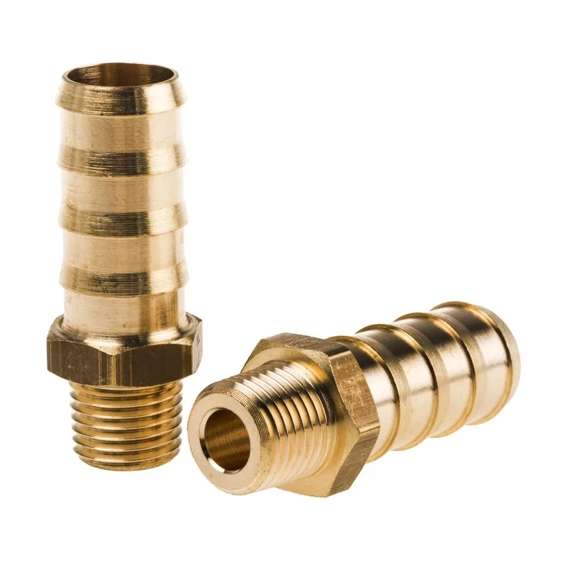 Legris Pneumatic Brass Pipe Fitting Threaded Adapter Male BSPT 1/4 in to Male 0123 13 13