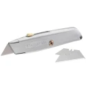 Stanley Safety Knife with Straight Retractable Blade 60 mm Zinc Handle 3 Blades 2-10-099