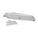 Stanley Safety Knife with Straight Retractable Blade 60 mm Zinc Handle 3 Blades 2-10-099