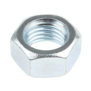 RS PRO Bright Zinc Steel Hex Nut Size M20, 16mm Height, DIN 934 276-774