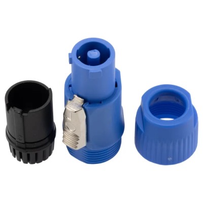 RS PRO IP65 Blue 2P+PE Straight Industrial Power Connector 20A 250V IP65 IP Rating IP65