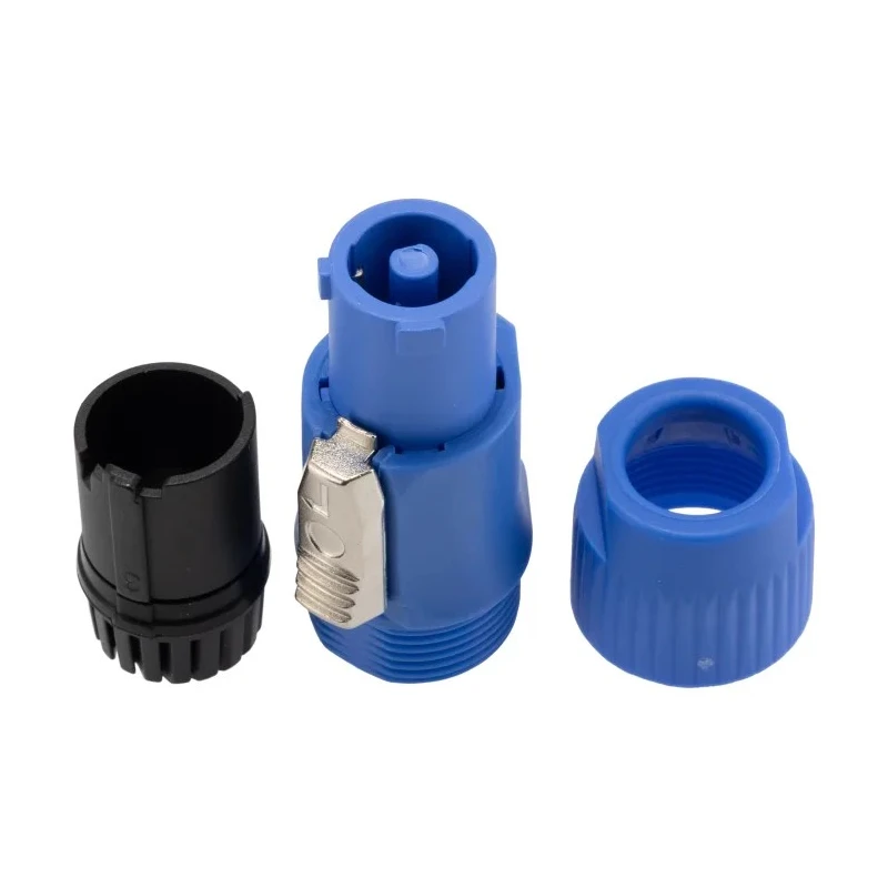 RS PRO IP65 Blue 2P+PE Straight Industrial Power Connector 20A 250V IP65 IP Rating IP65