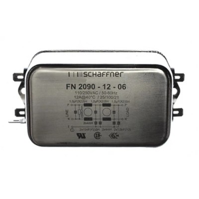 Schaffner 12 A 250V ac/dc Chassis Mount 1 Phase EMI Filter Fast-On Termination FN2090