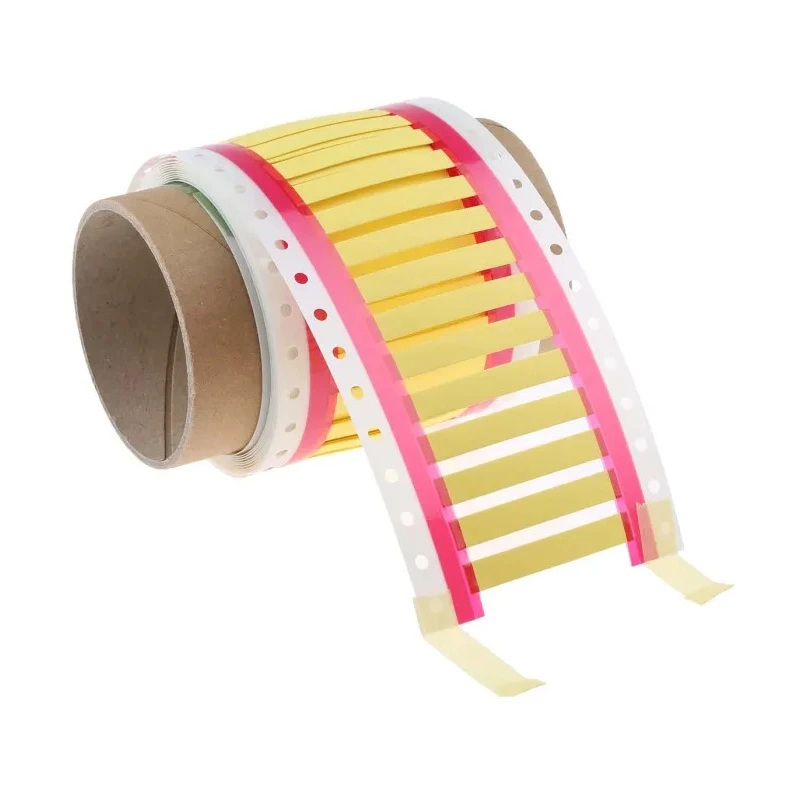 TE Connectivity Yellow Ready Print Heat Shrink Labels 12.7 mm Width, 50 mm Length, 250 Per Pack RPS-18-12/2.0-4