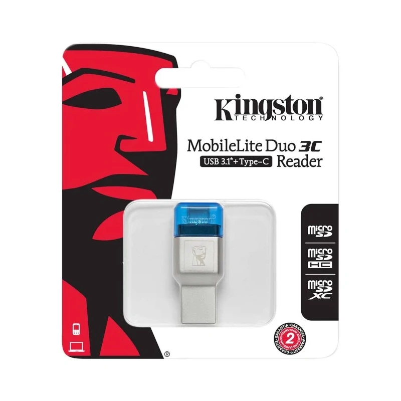 Kingston MicroSD Card Reader USB Type-C and USB Type-A FCR-ML3C