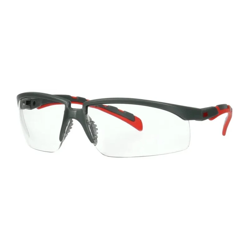 3M 2000 Series Safety Glasses with UV Protection, Anti-Fog and Anti-Scratch Polycarbonate Lens, Impact S2001SGAF-RED