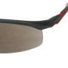 3M 2000 Safety Glasses, Anti-Scratch, Anti-Fog Coating, Grey Polycarbonate Lens, Plastic Half Frame S2002SGAF-RED