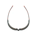 3M 2000 Safety Glasses, Anti-Scratch, Anti-Fog Coating, Grey Polycarbonate Lens, Plastic Half Frame S2002SGAF-RED