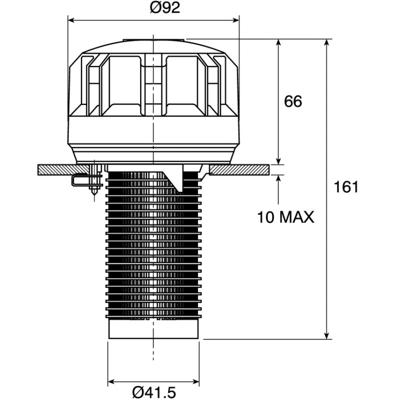 Parker Hydraulic Filler Breather Filter Nylon Polypropylene 92 mm Cap Diameter 3-Hole Flange Mount AB.6821301.UC