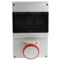 Scame DOMINO IP66 Red Wall Mount 3P+N+PE Angled Residual Current Device 63A 415V IP66 