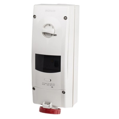 Scame ADVANCE 2 Red Wall Mount 3P+PE Residual Current Device 16A 415V IP67 