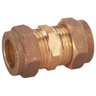 RS PRO Brass Compression Fitting Compression Coupler Male G 1/4 in 203-8625